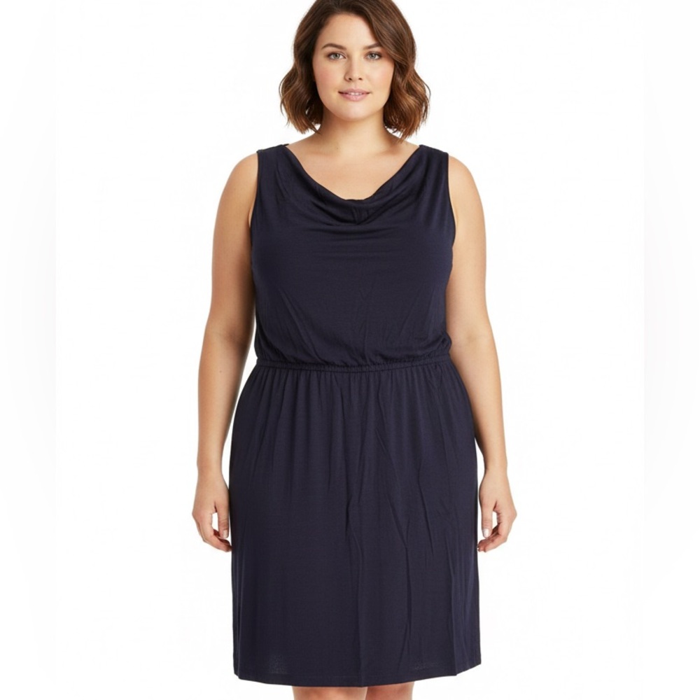 𝅺JOE Fresh Woman Lady Size XL Navy Stretchy Spring Summer Dress